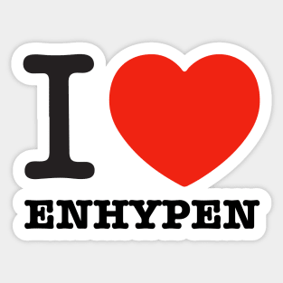 I love enhypen heart engene text | Morcaworks Sticker